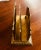 1910s Antique Brass Three Slot Letter Holder For Sale - Image 5 of 7
