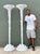 Contemporary Vintage Regency Cast Plaster Palm Torchere Lamps After Serge Roche - a Pair For Sale - Image 3 of 12