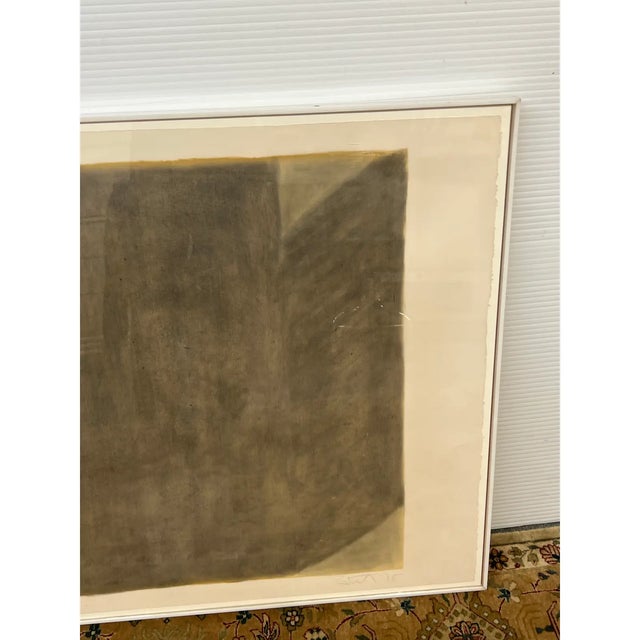 Contemporary Abstract Minimalist Composition on Grayscale in Acrylic, Signed For Sale - Image 3 of 11