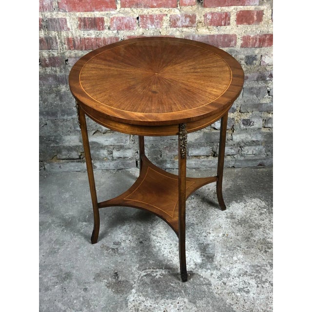 Louis XVI Veneered Rosewood & Bronze Side Table For Sale - Image 6 of 11