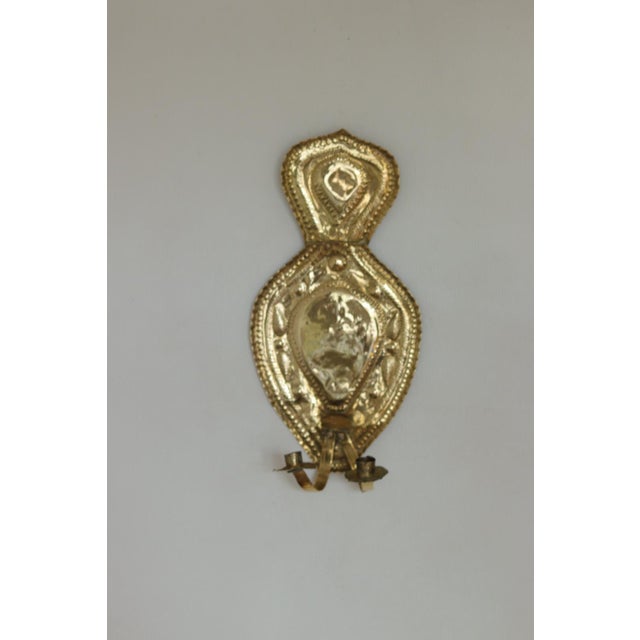 Mid-Century Modern Mid-Century Baroque Swedish Brass Sconces, Set of 2 For Sale - Image 3 of 14