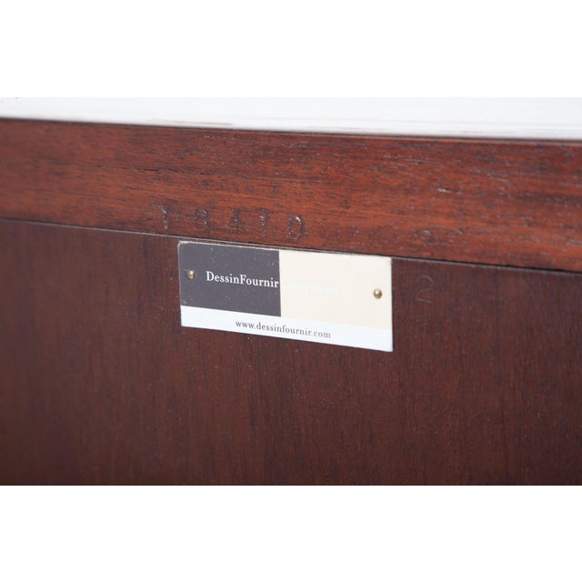 Dessin Fournir Mahogany Wood & Parcel Gilt / Marble Top Sideboard / Credenza For Sale - Image 10 of 12