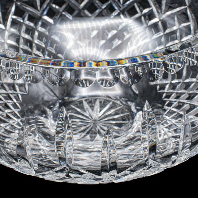 Glass Large Vintage Presentation Fruit Bowl, English, Cut Lead Crystal, Display Dish For Sale - Image 7 of 9