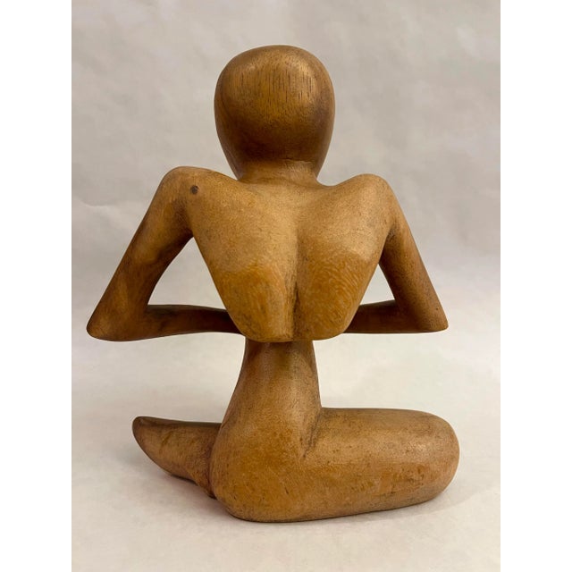 Late 20th Century Late 20th Century Carved Wooden Abstract Sculpture For Sale - Image 5 of 7
