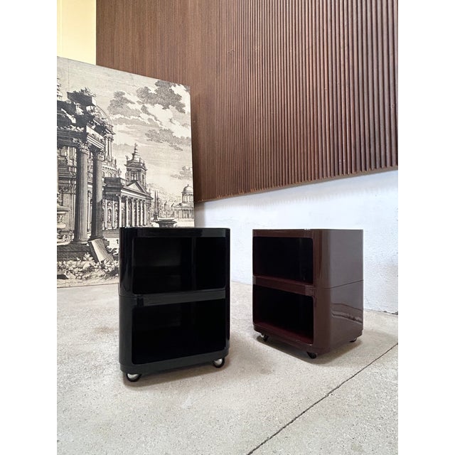 Kartell Early Edition Componibili 4970 Modular Trolleys by Anna Castelli for Kartell, Italy, 1969, Set of 2 For Sale - Image 4 of 18