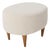 Cream Footstool with Wooden Legs, Italy, 1960 For Sale