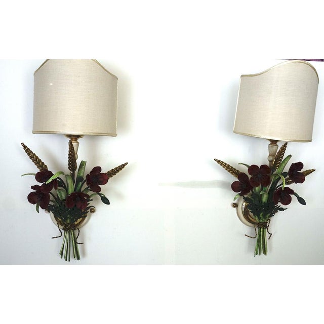 Fabric Shade Wall Lamps from Unbekannt, 1970s, Set of 2 For Sale - Image 4 of 12