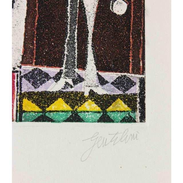 Screen print on paper. Hand signed and numbered in pencil. Edition of 50. Very good condition. This piece is attributed to...