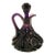 Early 20th Century Amethyst Glass Moon and Star Cruet With Stopper For Sale