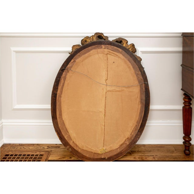 Antique Gilt Wood Bow and Ribbon Wall Mirror For Sale In New York - Image 6 of 6