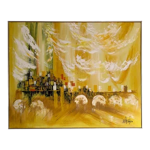 Vintage Modern Cityscape Painting by Lee Reynolds