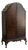 1960s Burl & Walnut Art Decor Armoire on Cabriole Legs For Sale