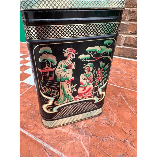 Up for consideration is a beautiful Asian designed metal box with an attached lid. This would look lovely in your home and...