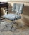 Mid Century Style Swivel Arm Chair Solid. Very comfortable! Chrome Great retro upholstery! Made by: Cal-Style Furniture...