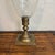 Transparent Vintage Brass and Etched Glass Hurricane Candle Holder For Sale - Image 8 of 12