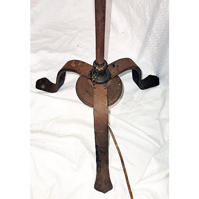 1940s 1930s Metal FLoor Lamps, a Pair For Sale - Image 5 of 5