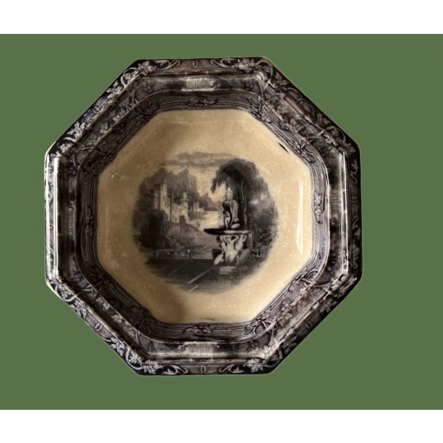 This is a rare antique John Goodwin plate in the montezuma pattern, made between 1846-1851.