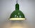 Industrial Soviet Green Enamel Pendant Lamp, 1960s For Sale - Image 10 of 14