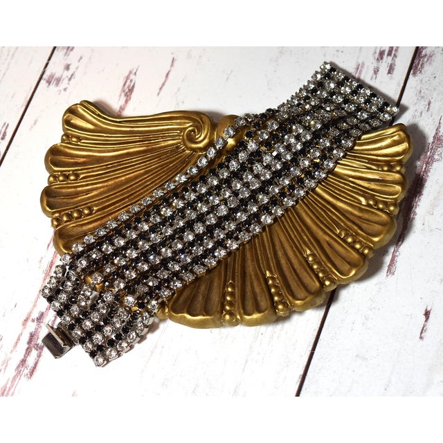 Vintage Alexis Kirk Wide Black & Clear Rhinestone Bracelet Alexis Kirk (29 December 1936 – 17 May 2010) was an American...