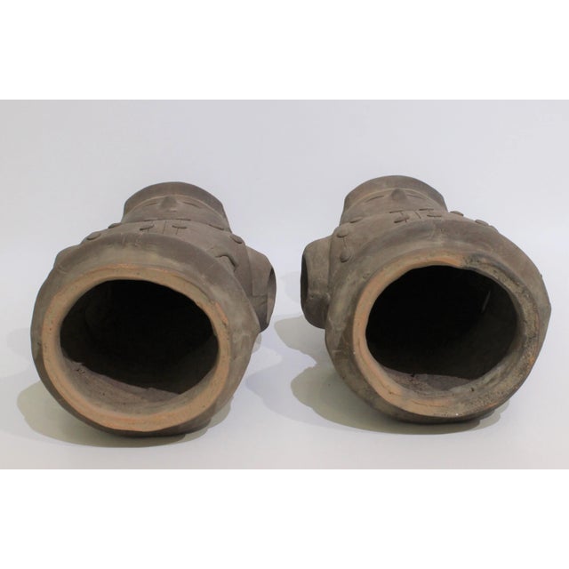 Japan Haniwa Style Figures Unglazed Terra Cotta - A Set of Two For Sale In Miami - Image 6 of 13