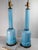 Early 20th Century Pair of French Baby Sky Blue Opaline Glass Table Lamps For Sale In New York - Image 6 of 14