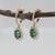 2020s 1.6Ct Emerald Earrings With Earth Mined Diamonds Accents: Solid 14k Gold, A Pair For Sale - Image 5 of 7