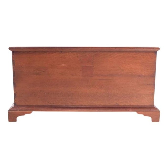 Antique Wood Trunk with Metal Handles, 1890s For Sale - Image 5 of 5