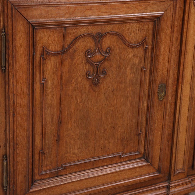 Wood A French Carved Oak Buffet, 18th Century For Sale - Image 7 of 7