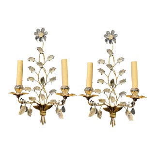 1930's Bagues Leave Sconces - a Pair For Sale