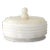 Mid-Century Italian White Alabaster Round Box For Sale