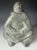 Mid 20th Century +25 LBS Huge Native Inuit Hand Carved Stone Sitting Human Art Sculpture For Sale - Image 10 of 11