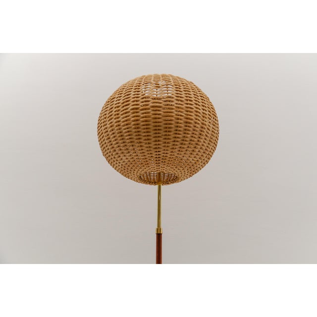 Mid-Century Modern Floor Lamp in Brass and Teak from Temde, 1960s For Sale - Image 11 of 15
