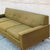 Vintage Mid Century Modern Greenish Brown Tufted 82" Sofa Couch W/ Walnut Legs For Sale - Image 11 of 18