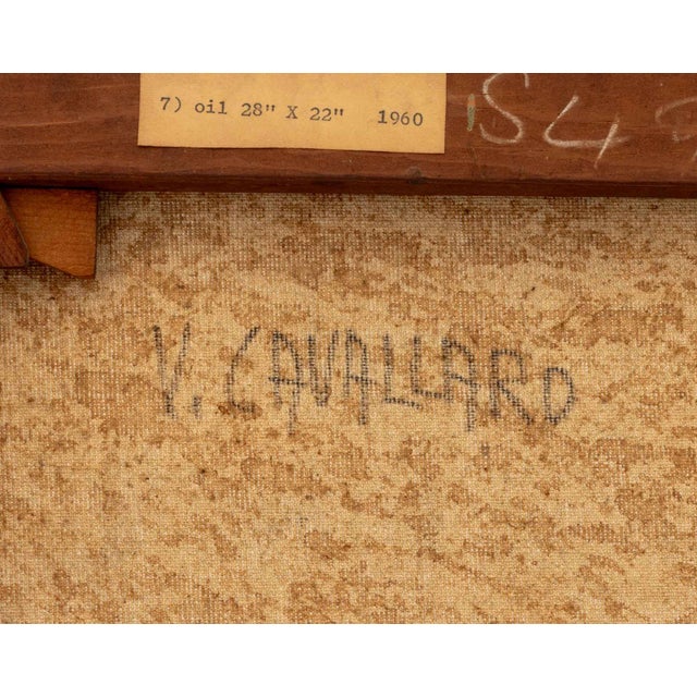 Vincent Cavallaro Abstraction Oil on Canvas, 1960 For Sale - Image 10 of 10