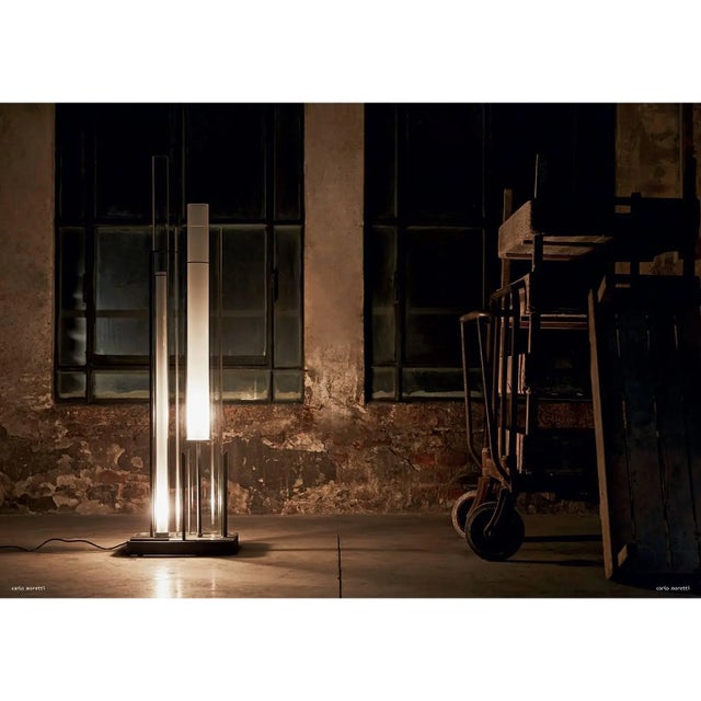 Carlo Moretti Drima Carlo Moretti Contemporary Mouth Blown Clear Murano Glass Floor Lamp For Sale - Image 4 of 4