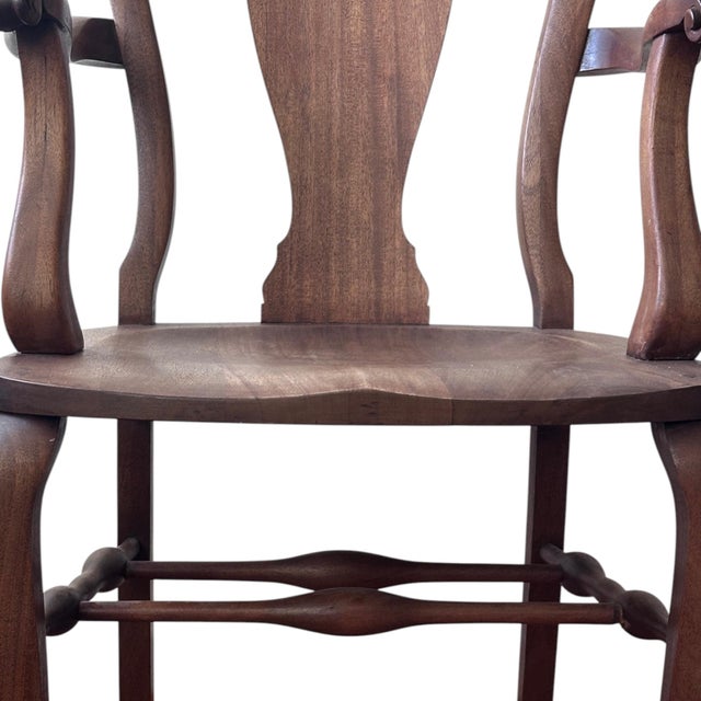 Mid 20th Century George II-Style Carved Armchair | Claw & Ball Feet For Sale - Image 4 of 7