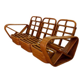 Vintage Frankl-Style Rattan Sectional Sofa 141a For Sale