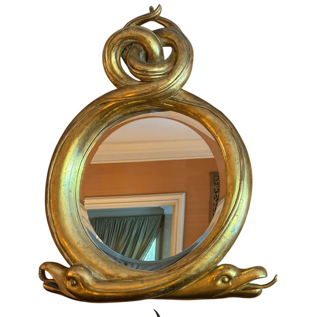 Rose Tarlow Melrose House Giltwood Serpent Mirror