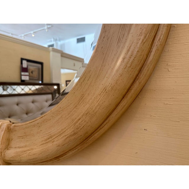 2000 - 2009 Bernhardt Furniture Carved Oval Wooden Wall Mirror 21st Century For Sale - Image 5 of 5