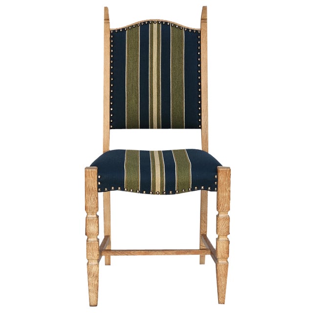 Danish Dining Chairs in Furniture Wool, 1970s, Set of 6 For Sale