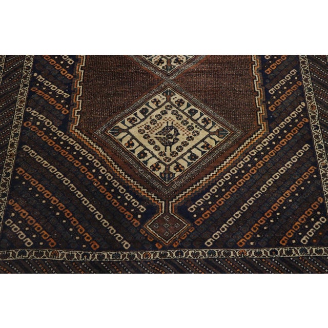 Antique Persian Afshar Rug - 04'01 X 05'10 For Sale - Image 4 of 9