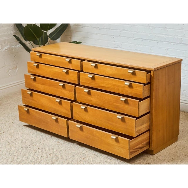 Edward Wormley Mid 20th Century Styled After Edward Wormley Ten Drawer Dresser For Sale - Image 4 of 12