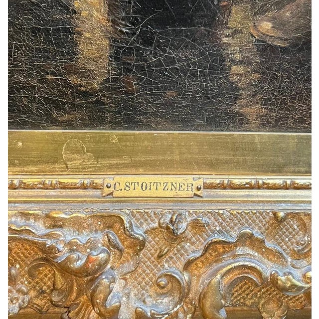 Konstantin Stoitzner, Fishermen, Oil on Canvas, Framed For Sale - Image 17 of 18