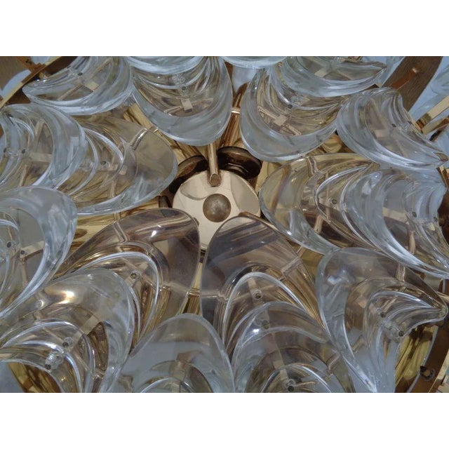 Large Gilded Brass and Crystal Glass Ceiling Lamp by Ernst Palme for Palwa, 1960s For Sale - Image 16 of 18