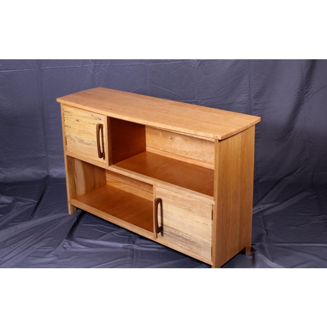 Wood Cherry and Spalted Maple Contemporary Sideboard/Credenza For Sale - Image 7 of 13