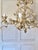 1970s Vintage Italian Floral Tole 5-Light Chandelier in Cream Painted Metal, 1960s For Sale - Image 5 of 12