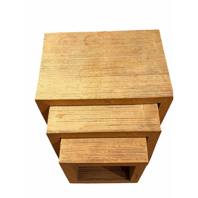 1970s Nesting Tables Attributed to Frank Gehry For Sale - Image 4 of 5