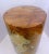 1990s Vintage Crushed Amber Glass and Resin Teak Wood Stool For Sale In New York - Image 6 of 9