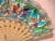 19th Century Chinese Export Fan With Finely Pierced Boxwood Sticks and Hand-Painted Scene, Framed For Sale In Washington DC - Image 6 of 9