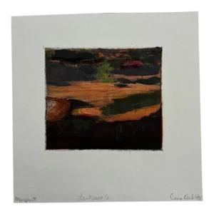 June 1998 Art by Gina Kail Monoprint Scenic Abstract Landscape 6